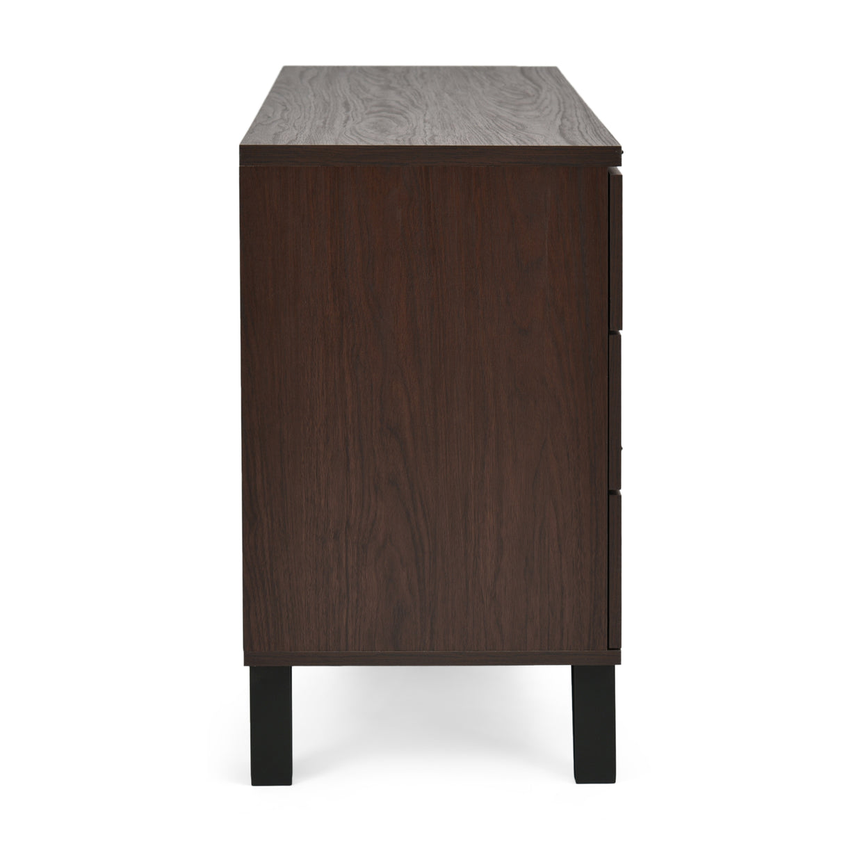 Norcross Faux Wood and Iron 3 Piece Double Dresser and Nightstand Bedroom Set by Christopher Knight Home