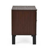 Norcross Faux Wood and Iron 3 Piece Double Dresser and Nightstand Bedroom Set by Christopher Knight Home