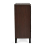 Norcross Faux Wood and Iron 3 Piece Wide 5 Drawer Dresser and Nightstand Bedroom Set by Christopher Knight Home