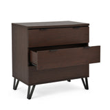 Norcross Faux Wood and Iron 6 Piece Bedroom Set with Wide 5 Drawer Dresser by Christopher Knight Home