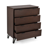 Norcross Faux Wood and Iron 6 Piece Bedroom Set with Wide 5 Drawer Dresser by Christopher Knight Home