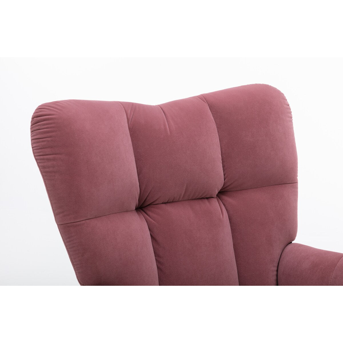Nordic style Chic Modern Velvet Rocking Chair With Tufted Upholstered and Padded Seat