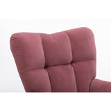Nordic style Chic Modern Velvet Rocking Chair With Tufted Upholstered and Padded Seat