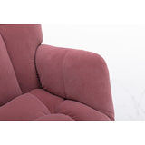 Nordic style Chic Modern Velvet Rocking Chair With Tufted Upholstered and Padded Seat