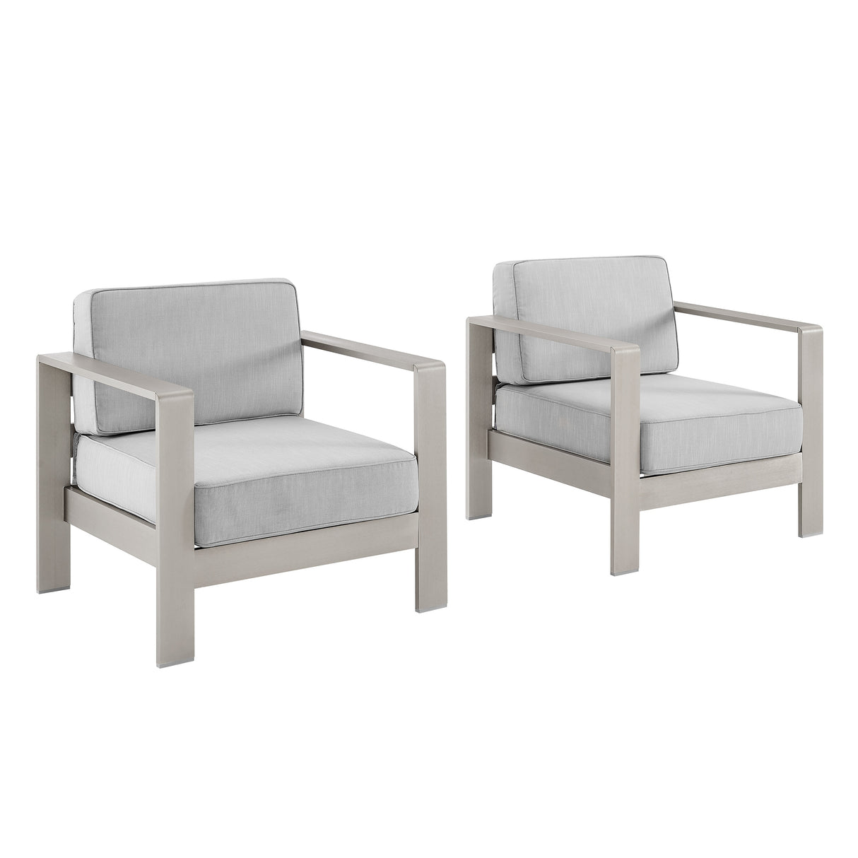 Nordwind Aluminum Outdoor Club Chair (Set of 2)