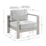 Nordwind Aluminum Outdoor Club Chair (Set of 2)