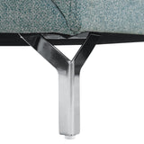 Roundhill Furniture Noreen Contemporary Fabric Rounded Arm Sofa and Loveseat