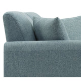 Roundhill Furniture Noreen Contemporary Fabric Rounded Arm Sofa and Loveseat