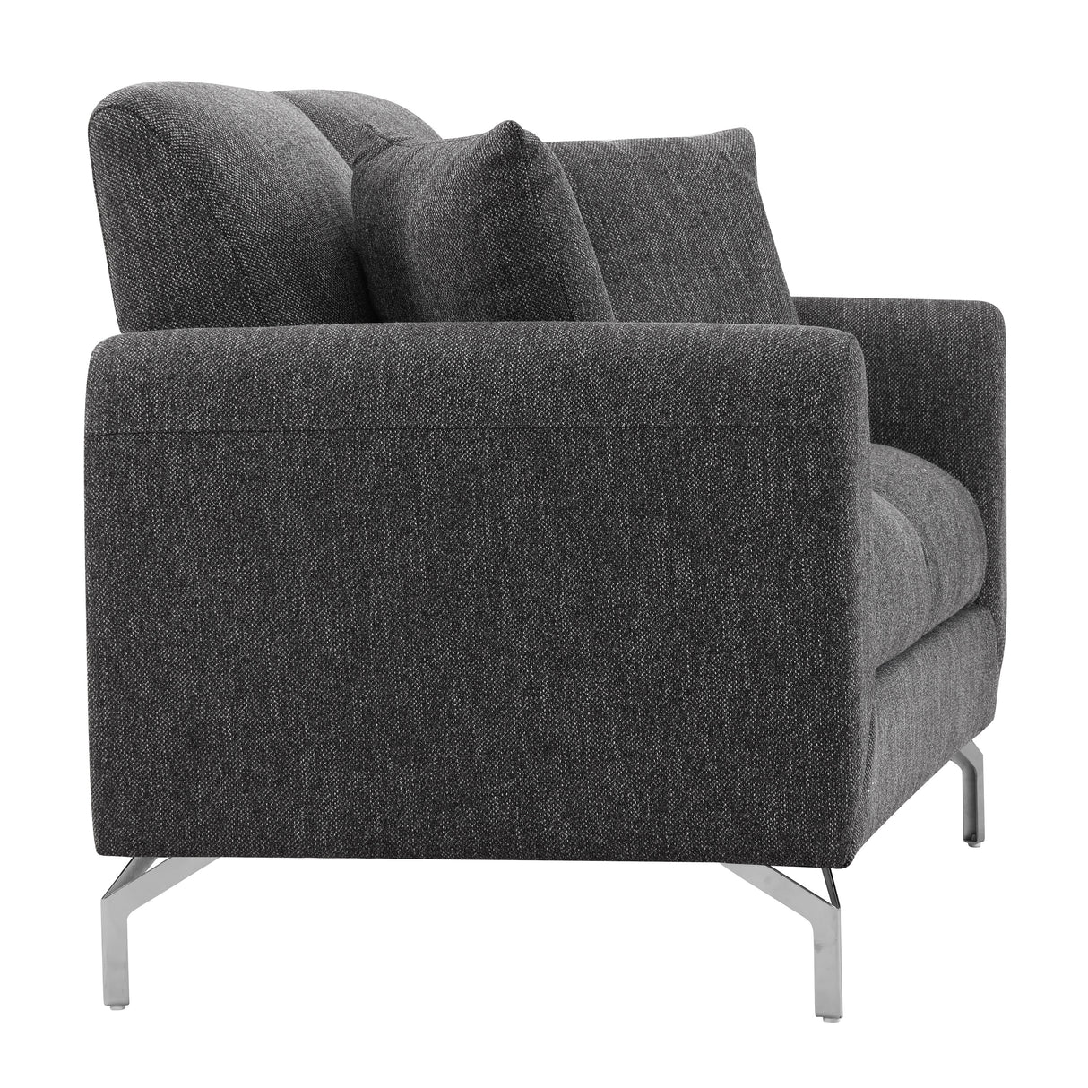 Roundhill Furniture Noreen Contemporary Fabric Rounded Arm Sofa and Loveseat