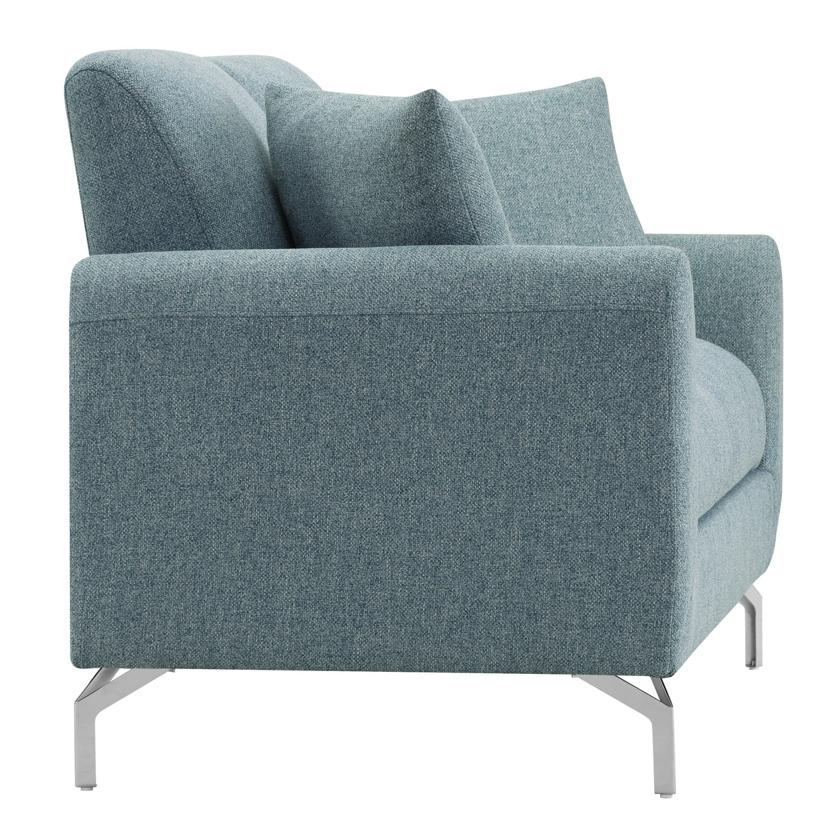 Roundhill Furniture Noreen Contemporary Fabric Rounded Arm Sofa and Loveseat