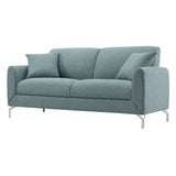 Roundhill Furniture Noreen Contemporary Fabric Rounded Arm Sofa and Loveseat