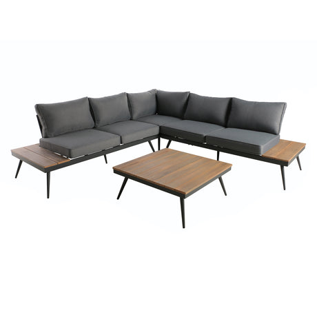 Norfolk Outdoor V-Shaped 5 Seater Sofa Set by Christopher Knight Home