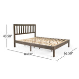 Norgate Modern Farmhouse Acacia Wood Queen Bed Platform by Christopher Knight Home