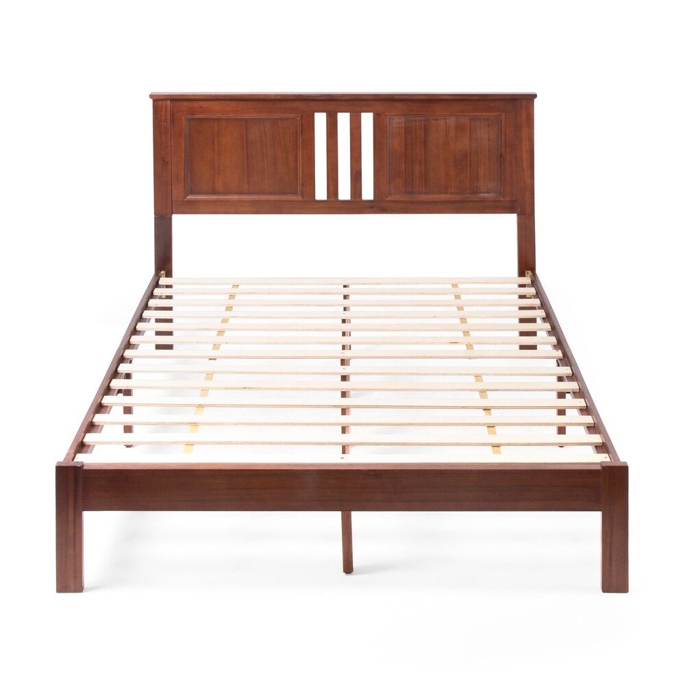 Norland Modern Farmhouse Acacia Wood Queen Bed Platform by Christopher Knight Home