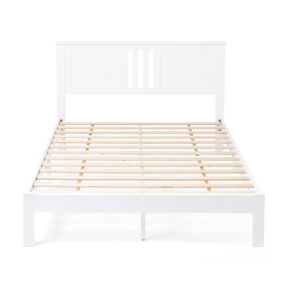 Norland Modern Farmhouse Acacia Wood Queen Bed Platform by Christopher Knight Home