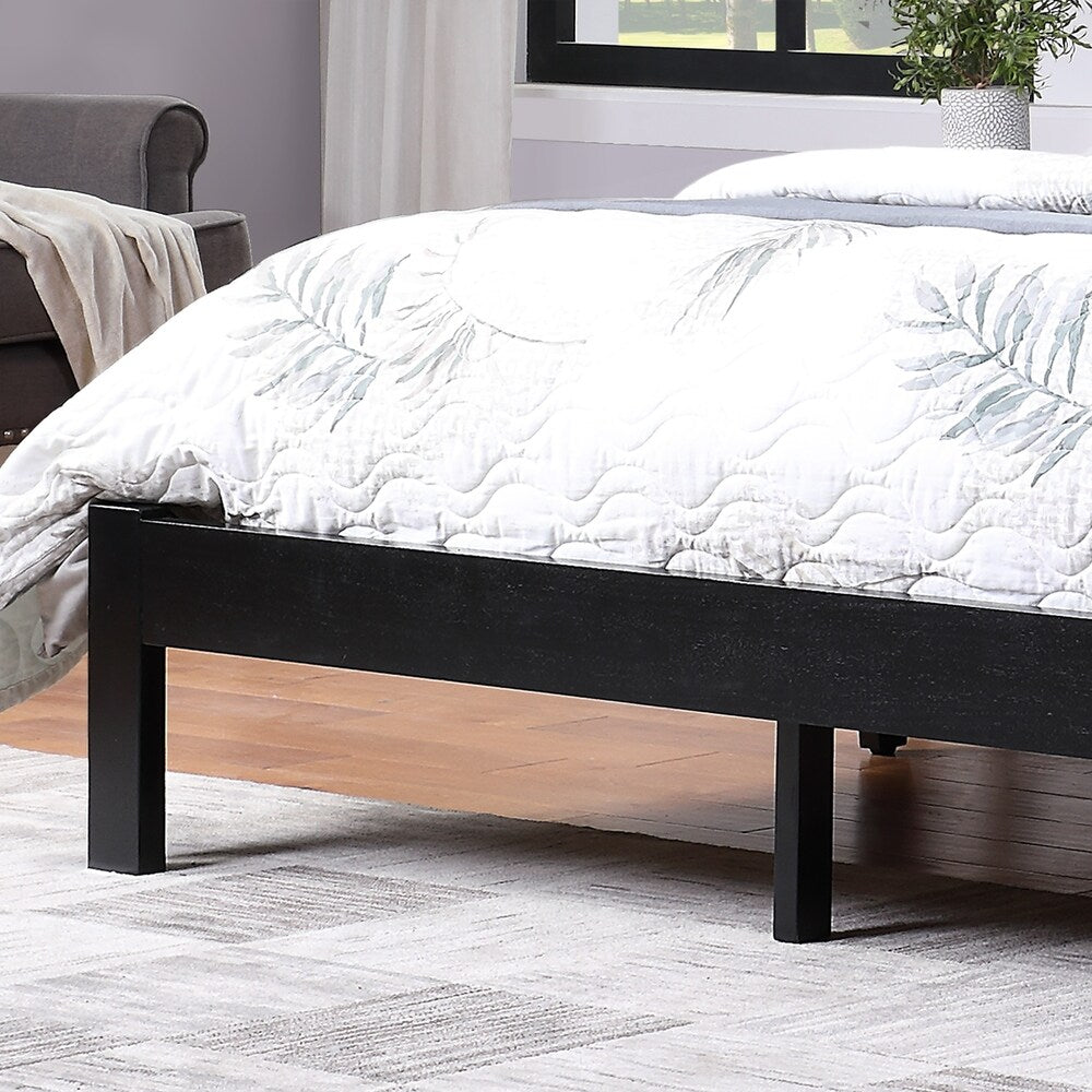 Norland Modern Farmhouse Acacia Wood Queen Bed Platform by Christopher Knight Home