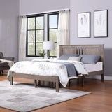 Norland Modern Farmhouse Acacia Wood Queen Bed Platform by Christopher Knight Home