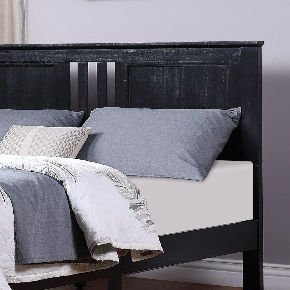 Norland Modern Farmhouse Acacia Wood Queen Bed Platform by Christopher Knight Home