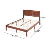 Norland Modern Farmhouse Acacia Wood Queen Bed Platform by Christopher Knight Home