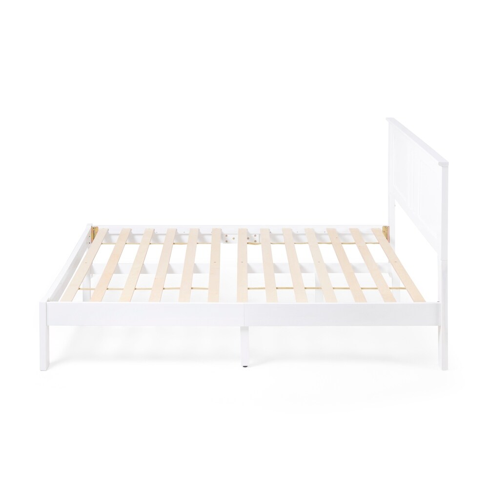 Norland Modern Farmhouse Acacia Wood Queen Bed Platform by Christopher Knight Home