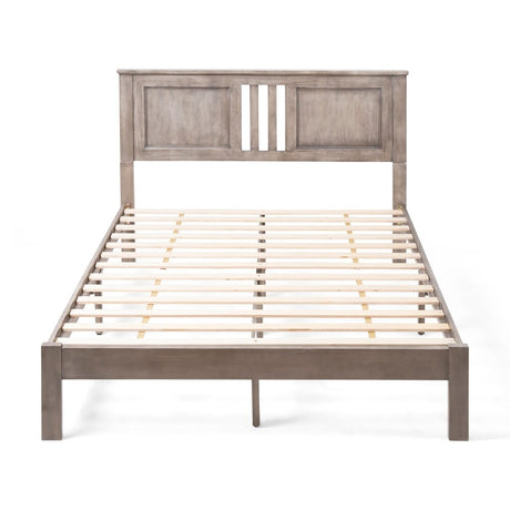 Norland Modern Farmhouse Acacia Wood Queen Bed Platform by Christopher Knight Home