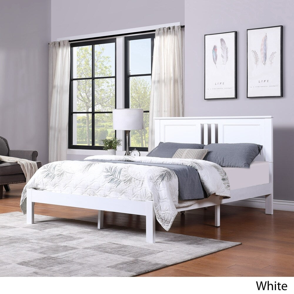 Norland Modern Farmhouse Acacia Wood Queen Bed Platform by Christopher Knight Home
