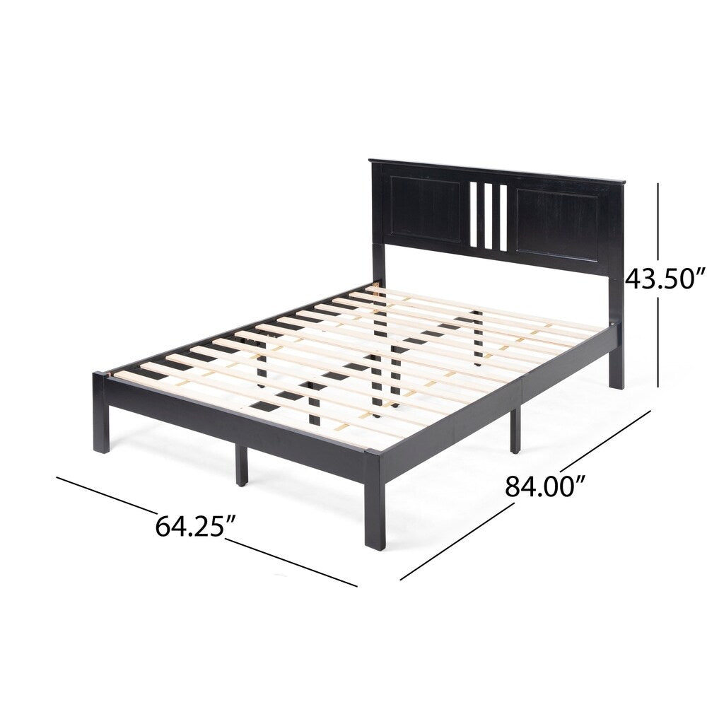 Norland Modern Farmhouse Acacia Wood Queen Bed Platform by Christopher Knight Home