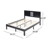 Norland Modern Farmhouse Acacia Wood Queen Bed Platform by Christopher Knight Home