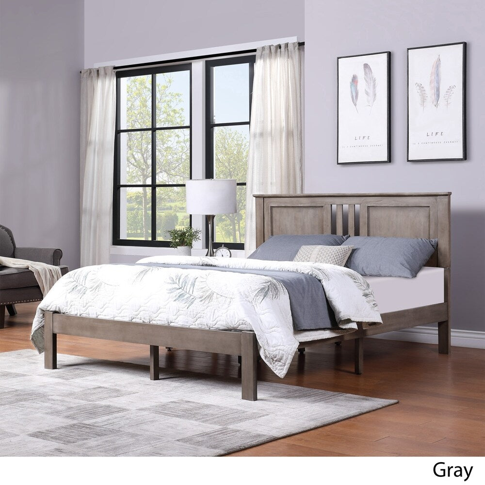 Norland Modern Farmhouse Acacia Wood Queen Bed Platform by Christopher Knight Home