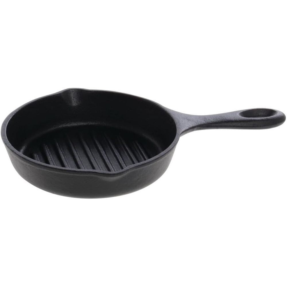 Norpro Pre Seasoned Cast Iron Mini Grill Pan Black - 6.75 Inch