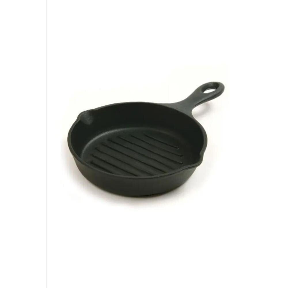 Norpro Pre Seasoned Cast Iron Mini Grill Pan Black - 6.75 Inch