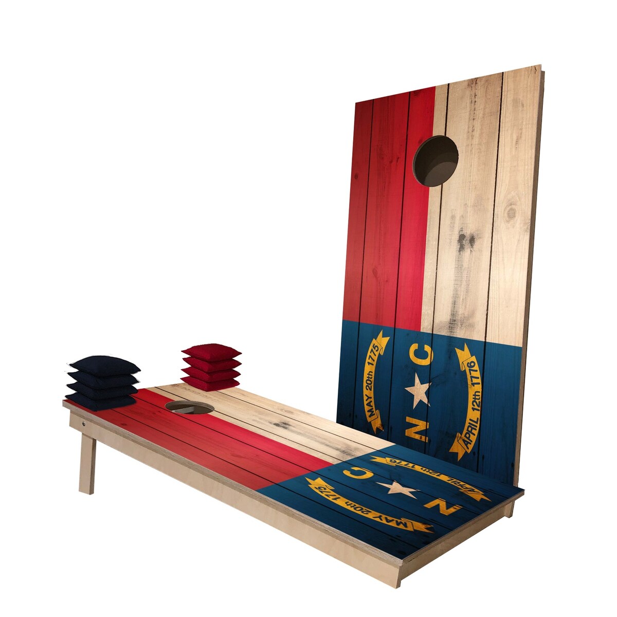 North Carolina Flag Corn Hole Board Game Set