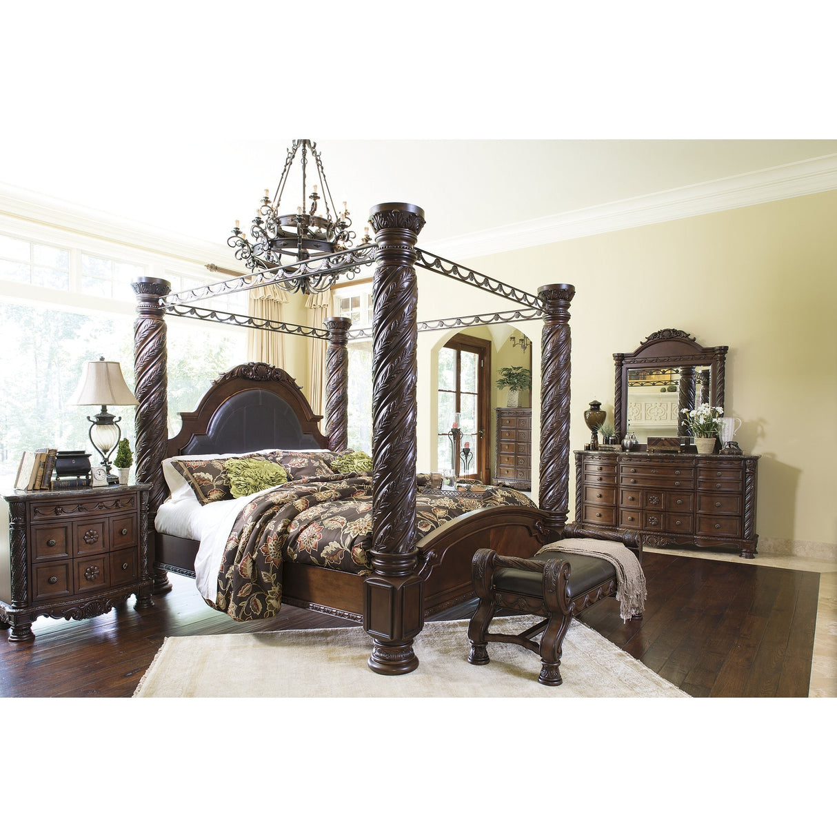 North Shore Dark Brown Large Upholstered Bedroom Bench - 54"W x 21"D x 24"H