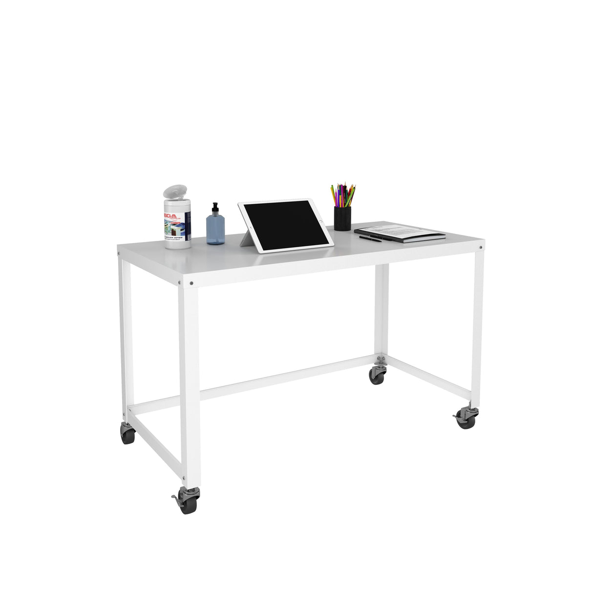 North Star 48"W Mobile Metal Desk for Home Office