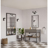 Northlake Collection Two-Light Matte Black Clear Glass Transitional Bath Light - 15.5 in x 7.5 in x 8 in