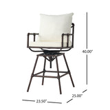 Northrup Adjustable Barstools (Set of 2) by Christopher Knight Home - 25.00" D x 24.00" W x 47.00-51.50" H