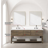 Norwalk 60 in W x 22 in D Black Oak Double Bath Vanity, White Quartz Top, and 28 in Mirrors