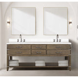 Norwalk 60 in W x 22 in D Black Oak Double Bath Vanity, White Quartz Top, and 28 in Mirrors