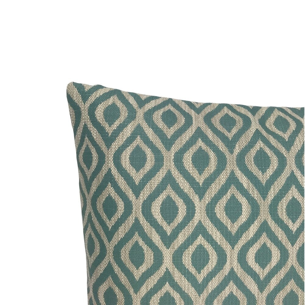 Norwood Geometric Throw Pillow, Aqua