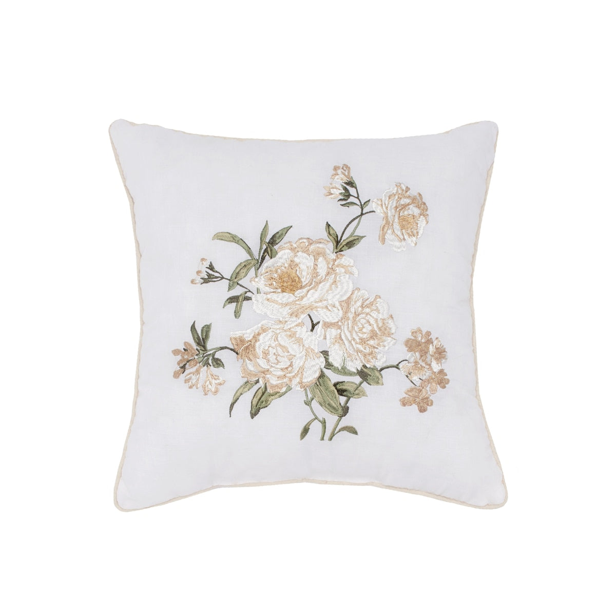 Nostalgia Home Juliette 16-Inch Square Embroidered Decorative Pillow
