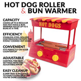 Nostalgia Hot Dog Roller and Bun Warmer, 8 Hot Dog and 6 Bun Capacity