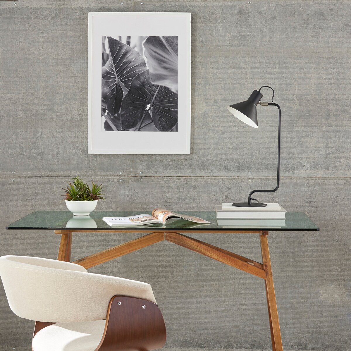 Nourison 20" Modern Adjustable Task Desk Lamp For Dorm Room, Home Office