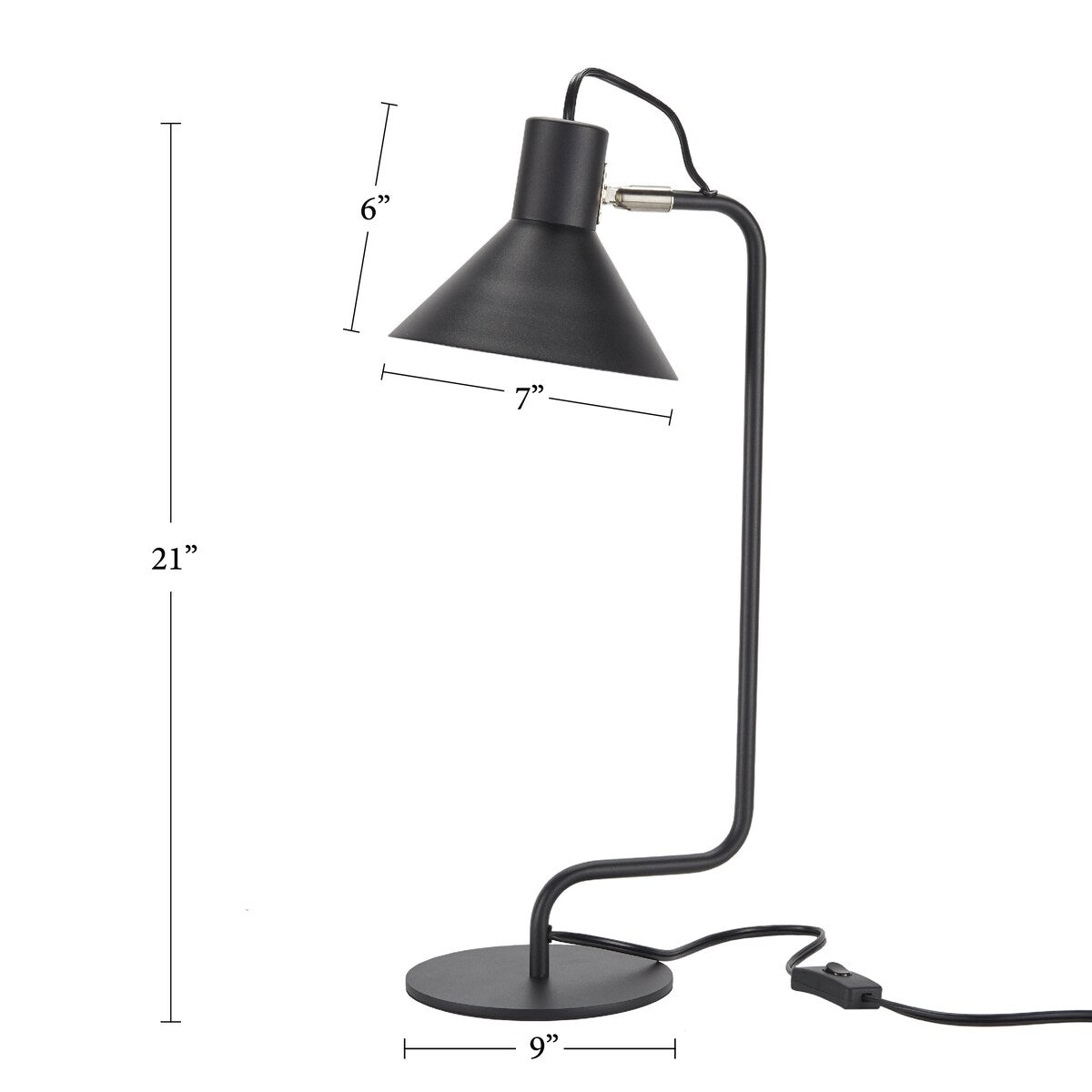 Nourison 20" Modern Adjustable Task Desk Lamp For Dorm Room, Home Office