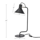 Nourison 20" Modern Adjustable Task Desk Lamp For Dorm Room, Home Office