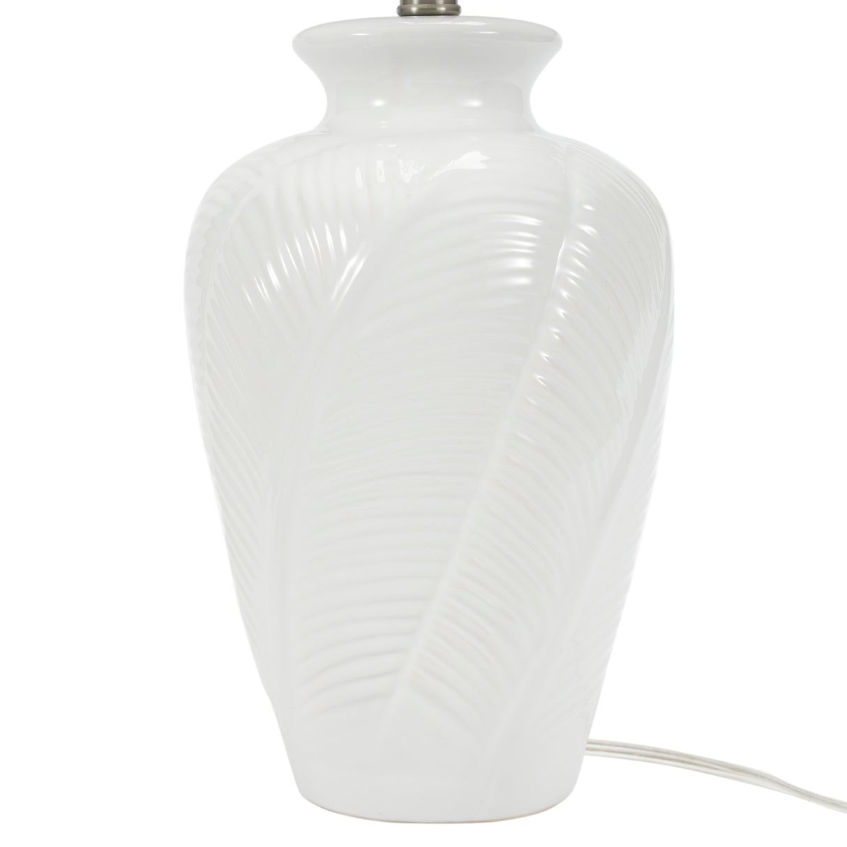 Nourison 26" White Textured Ceramic Urn Table Lamp