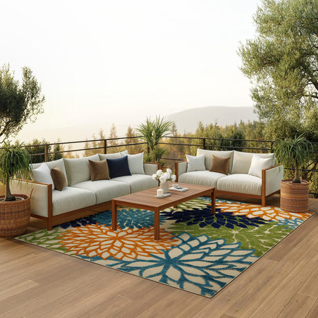 SAFAVIEH Beach House Mecbure Indoor/ Outdoor Waterproof Patio Backyard Rug