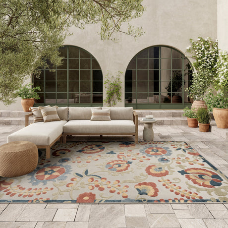 SAFAVIEH Beach House Mecbure Indoor/ Outdoor Waterproof Patio Backyard Rug