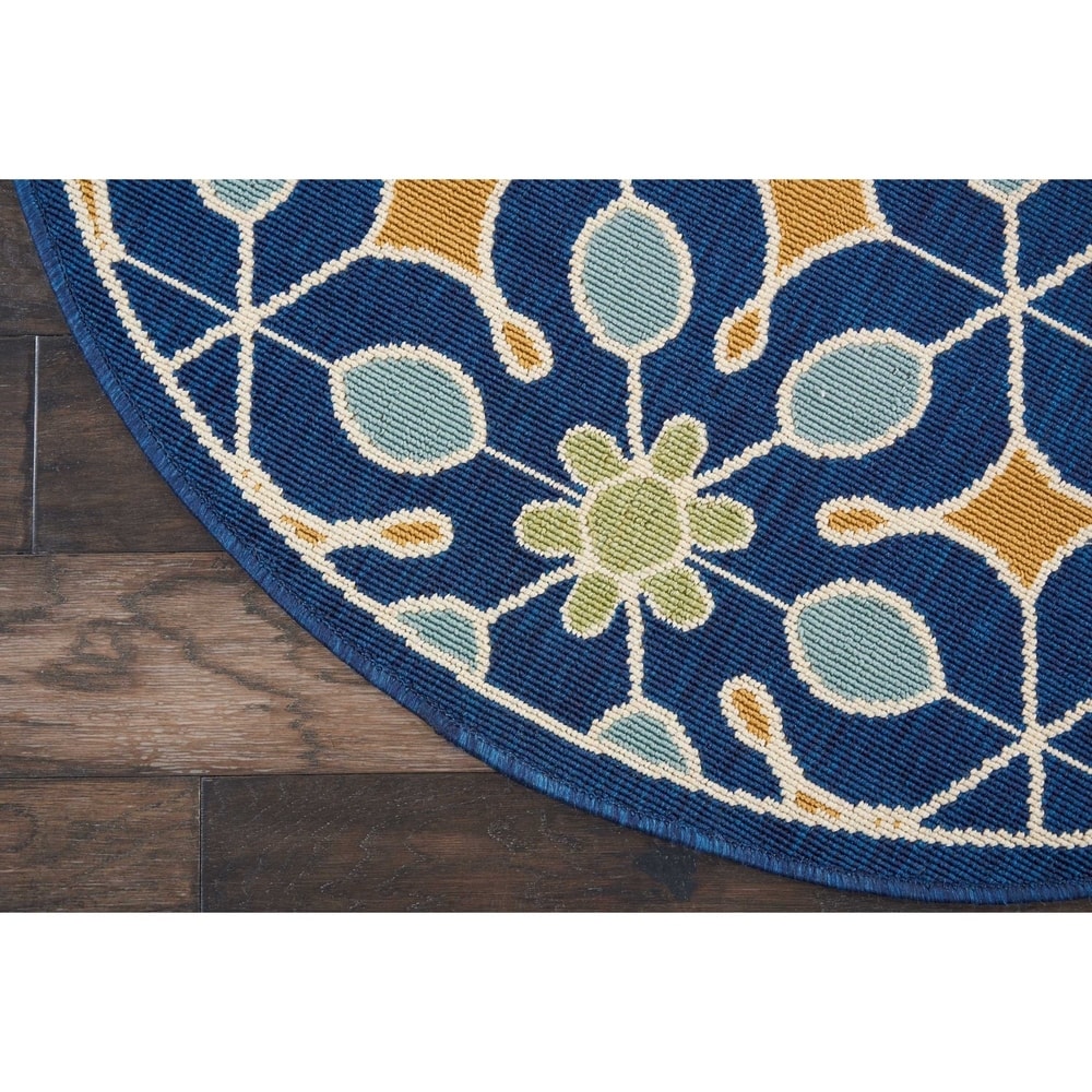 Nourison Caribbean Contemporary Floral Indoor/ Outdoor Area Rug