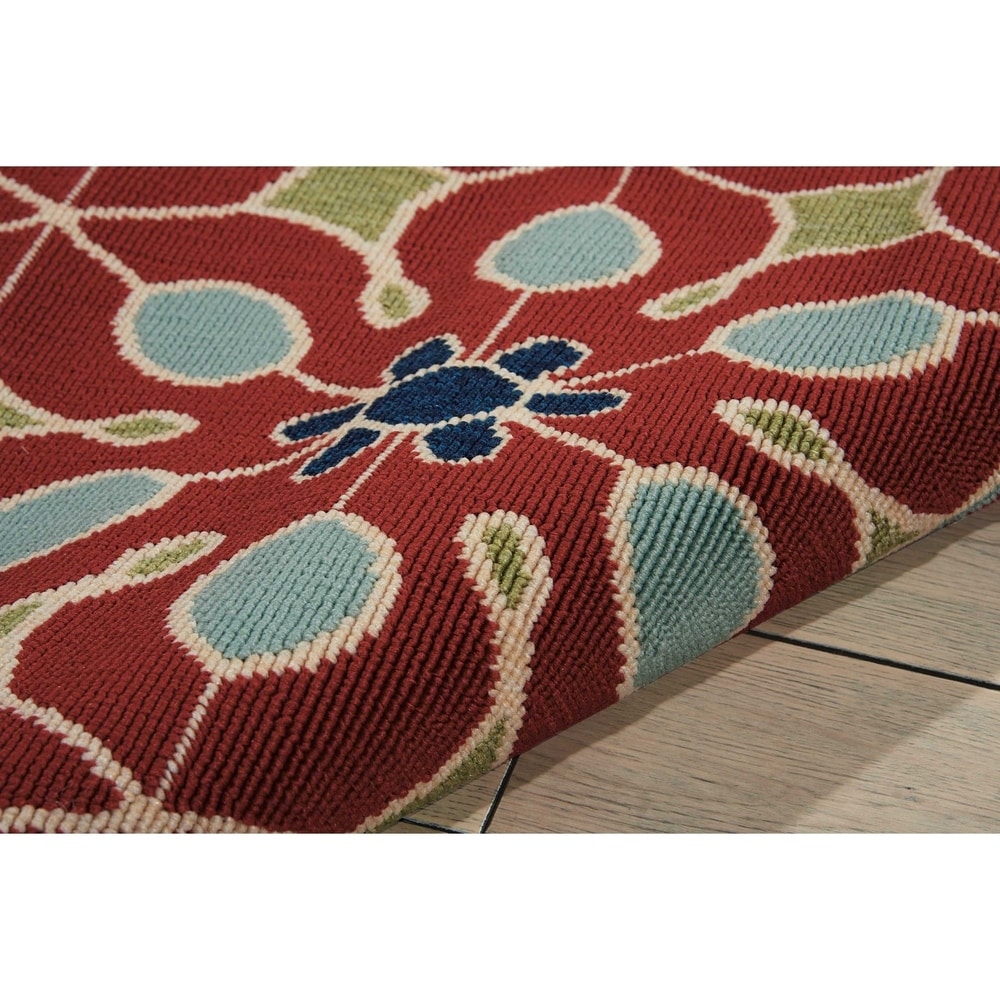 Nourison Caribbean Contemporary Floral Indoor/ Outdoor Area Rug