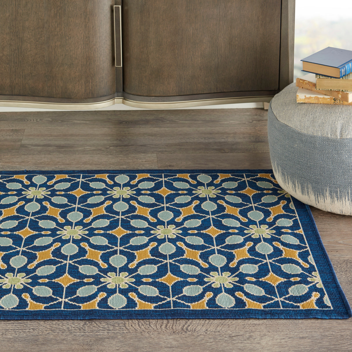 Nourison Caribbean Contemporary Floral Indoor/ Outdoor Area Rug